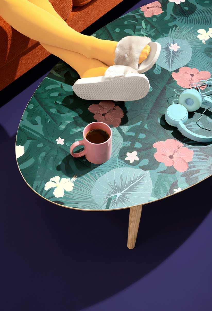 Patterned living room table Modern room table